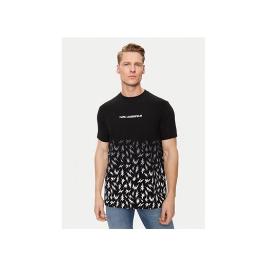 KARL LAGERFELD T-Shirt 755033 542221 Czarny Regular Fit ze sklepu MODIVO w kategorii T-shirty męskie - zdjęcie 172255234