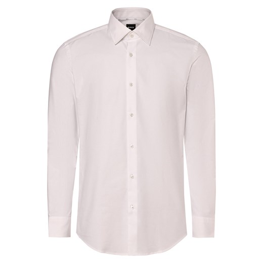 BOSS Koszula męska - Easy-iron - H-HANK-kent-C6-242 Mężczyźni Slim Fit Bawełna biały jednolity ze sklepu vangraaf w kategorii Koszule męskie - zdjęcie 172255914