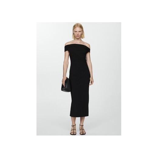 Mango Sukienka koktajlowa Twisted 67085747 Czarny Slim Fit ze sklepu MODIVO w kategorii Sukienki - zdjęcie 172256443