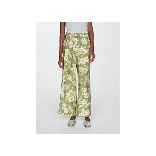 Mango Spodnie materiałowe Plumas 67047123 Zielony Regular Fit ze sklepu MODIVO w kategorii Spodnie damskie - zdjęcie 172256470