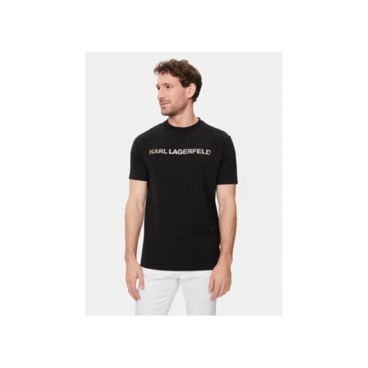 KARL LAGERFELD T-Shirt 755053 542221 Czarny Regular Fit ze sklepu MODIVO w kategorii T-shirty męskie - zdjęcie 172256501