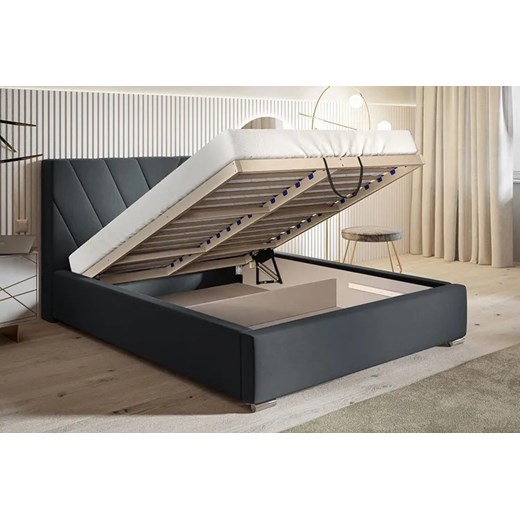 Podwójne łóżko z zagłówkiem 160x200 Orina 3X - 36 kolorów Elior One Size Edinos.pl