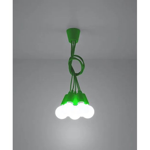 Zielona loftowa lampa wisząca - EX543-Diegi Lumes One Size Edinos.pl