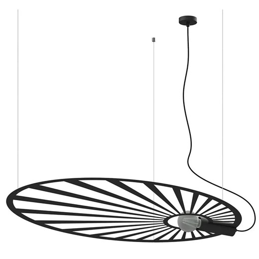 Czarna modernistyczna lampa wisząca - EX596-Lehdes ze sklepu Edinos.pl w kategorii Lampy wiszące - zdjęcie 172256600
