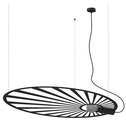 Czarna modernistyczna lampa wisząca - EX596-Lehdes Lumes One Size Edinos.pl