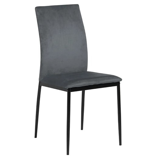 Welwetowe krzesło szare - Mervi 2X Elior One Size Edinos.pl