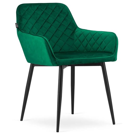 Zestaw 2 zielonych krzeseł tapicerowanych - Dante Elior One Size Edinos.pl