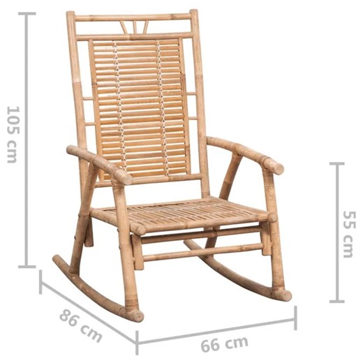 Bujany fotel bambusowy na taras - Bamsa Elior One Size wyprzedaż Edinos.pl