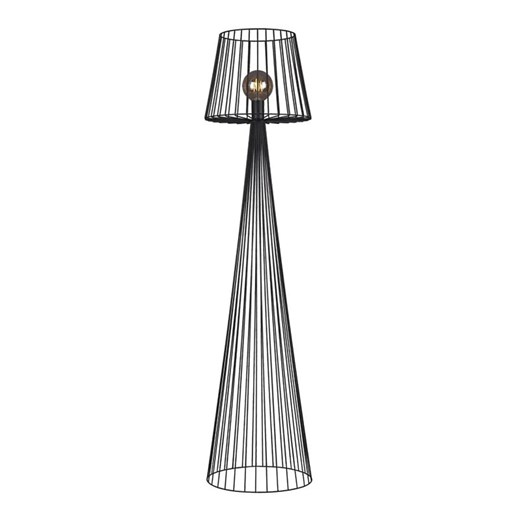 Czarna industrialna lampa podłogowa - S567-Folta ze sklepu Edinos.pl w kategorii Lampy podłogowe - zdjęcie 172257390