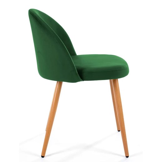 Welurowe krzesło do salonu zielone - Lako Elior One Size Edinos.pl