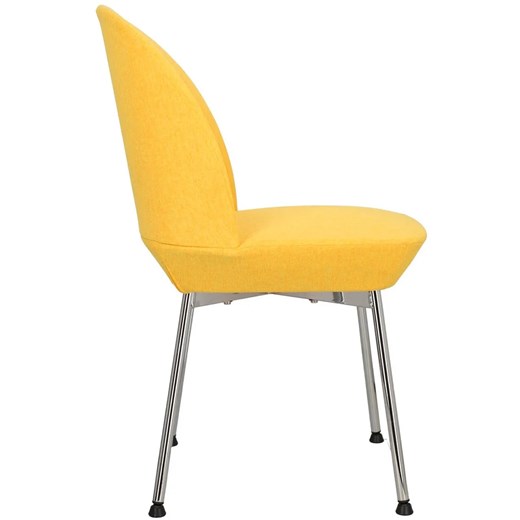 Żółte chromowane krzesło minimalistyczne - Zico 4X Elior One Size Edinos.pl