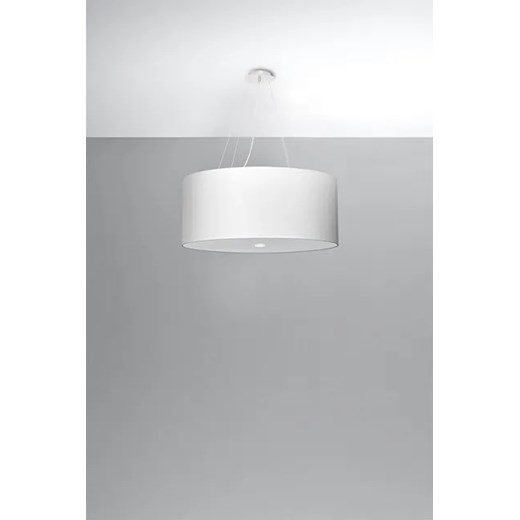Biały okrągły minimalistyczny żyrandol 60 cm - EX690-Otti Lumes One Size Edinos.pl