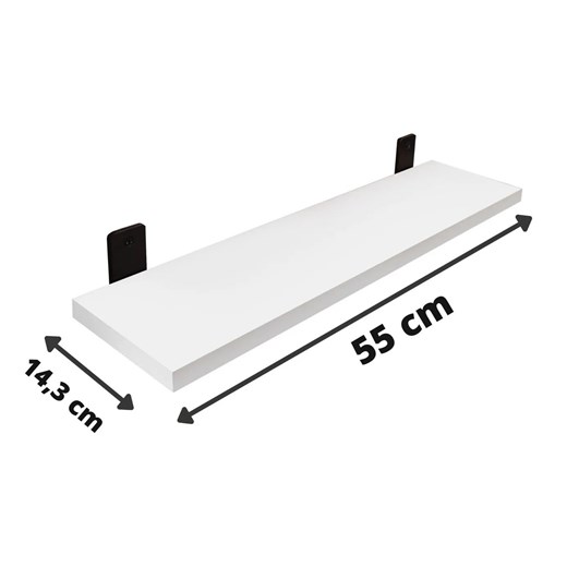 Komplet 2 białych półek ściennych 50 cm - Yolik 3X Elior One Size Edinos.pl okazyjna cena