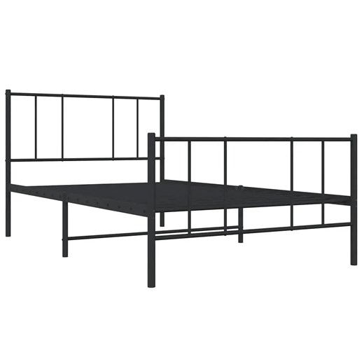 Czarne metalowe łóżko pojedyncze 80x200 cm M7-N74 ze sklepu Edinos.pl w kategorii Łóżka i materace - zdjęcie 172258344