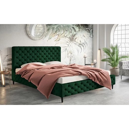 Tapicerowane łóżko z zagłówkiem 160x200 Cortis - 36 kolorów Elior One Size Edinos.pl