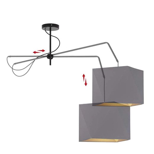 Lampa wisząca z geometrycznym kloszem - EX251-Buffali - 5 kolorów do wyboru Lumes One Size Edinos.pl