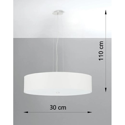 Biały minimalistyczny okrągły żyrandol - EX699-Skalo Lumes One Size Edinos.pl