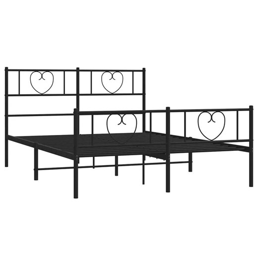 Czarne metalowe łóżko loftowe 140x200cm - Edelis Elior One Size Edinos.pl