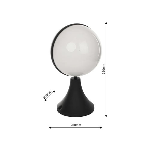 Okrągła lampa zewnętrzna czarna - N009-Genua Lumes One Size Edinos.pl
