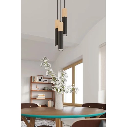 Czarna pojedyncza lampa wisząca - EX544-Pables Lumes One Size Edinos.pl