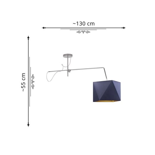 Lampa wisząca z geometrycznym kloszem - EX251-Buffali - 5 kolorów do wyboru Lumes One Size Edinos.pl