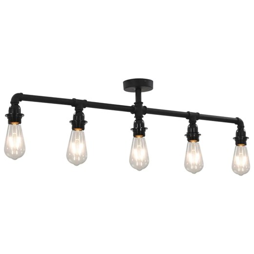 Czarna lampa sufitowa industrialna - EX176-Vicky Lumes One Size Edinos.pl