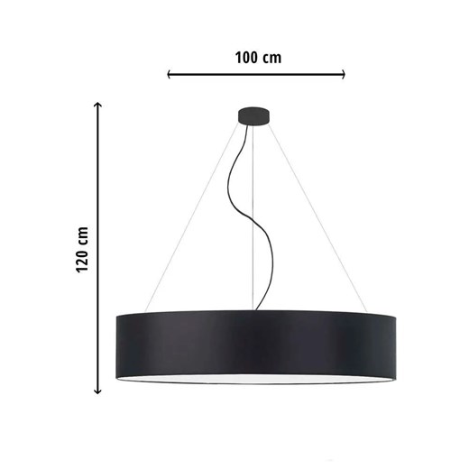 Regulowana lampa wisząca z okrągłym abażurem 100 cm - EX320-Portes - kolory do Lumes One Size Edinos.pl