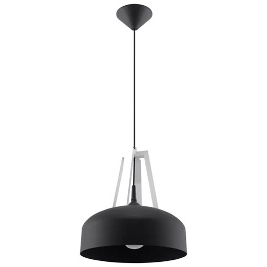 Czarna drewniana lampa wisząca loft - EX516-Casko ze sklepu Edinos.pl w kategorii Lampy wiszące - zdjęcie 172259551