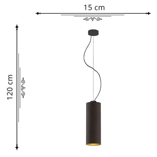 Lampa wisząca regulowana na złotym stelażu - EX840-Boloniv - 5 kolorów Lumes One Size Edinos.pl