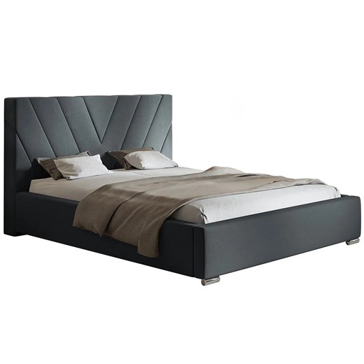 Podwójne łóżko z zagłówkiem 160x200 Orina 3X - 36 kolorów Elior One Size Edinos.pl
