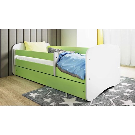 Łóżko dla dziecka z materacem Happy 2X 80x160 - zielone Elior One Size Edinos.pl