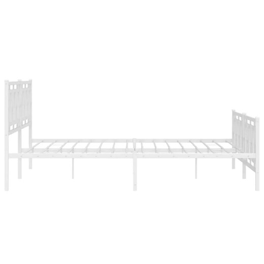 Białe metalowe loftowe łóżko małżeńskie 200x200 cm - Esenti Elior One Size Edinos.pl