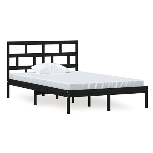 Czarne łóżko z drewna sosnowego 120x200 - Adia 4X ze sklepu Edinos.pl w kategorii Łóżka i materace - zdjęcie 172261140