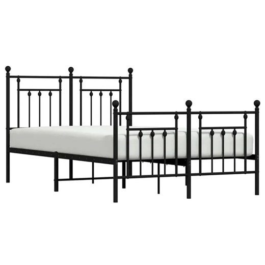 Czarne metalowe łóżko rustykalne 120x190cm - Velonis Elior One Size Edinos.pl