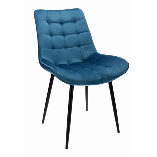 Niebieskie pikowane krzesło do pokoju - Amos Elior One Size Edinos.pl