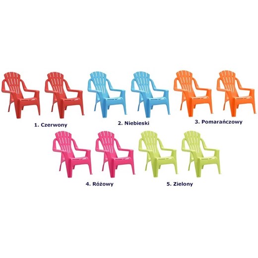 Pomarańczowy zestaw dwóch krzeseł ogrodowych dla dzieci - Laromi Elior One Size wyprzedaż Edinos.pl