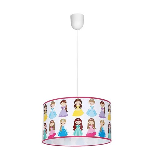 Dziewczęca lampa wisząca z abażurem - N43-Randon ze sklepu Edinos.pl w kategorii Lampy dziecięce - zdjęcie 172261642