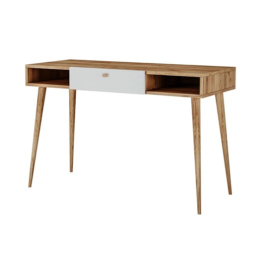 Skandynawskie biurko z szufladą dąb craft + biały - Elara 3X Elior One Size Edinos.pl