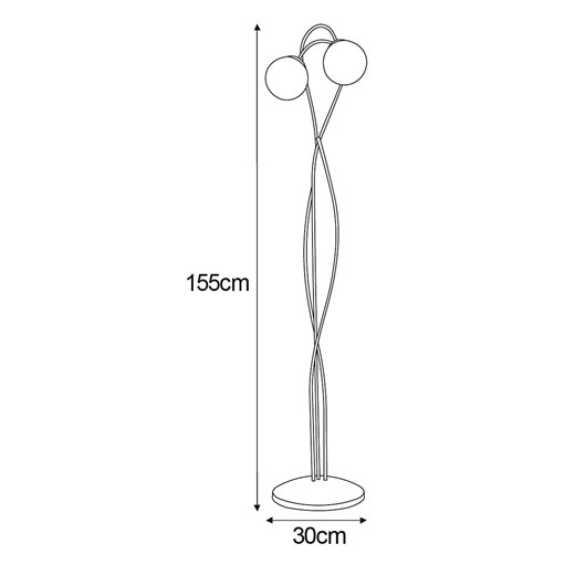 Loftowa lampa stojąca do sypialni - A208-Mido Lumes One Size Edinos.pl