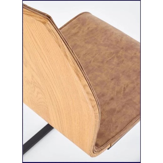 Industrialne krzesło na płozach Alsen - brązowe Elior One Size Edinos.pl