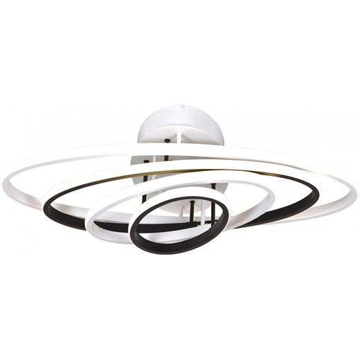 Biało-czarna lampa sufitowa LED pierścienie - S032 H0-F16 ze sklepu Edinos.pl w kategorii Lampy sufitowe - zdjęcie 172262020