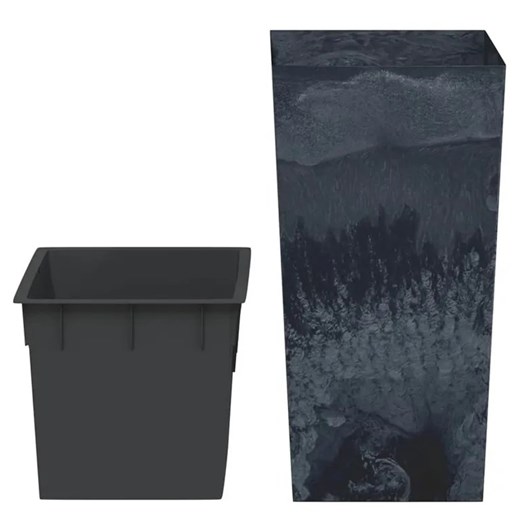 Antracytowa wysoka donica ogrodowa stylizowana na beton - Wexo Elior One Size Edinos.pl