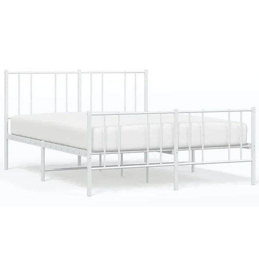 Białe metalowe łóżko w stylu loft 120x200 cm - Privex Elior One Size Edinos.pl