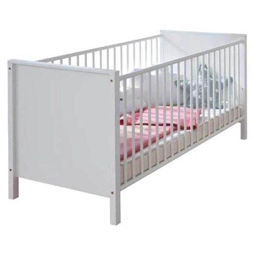 Białe łóżeczko niemowlęce bez materaca - Jasaro 7X ze sklepu Edinos.pl w kategorii Łóżka dziecięce - zdjęcie 172262350