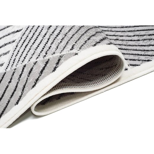 Ciemnoszary prostokątny dywan w geometryczny wzór - Amox 11X Profeos One Size Edinos.pl