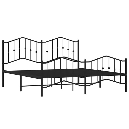 Czarne loftowe łóżko metalowe 160x200cm - Emelsa ze sklepu Edinos.pl w kategorii Łóżka i materace - zdjęcie 172262763