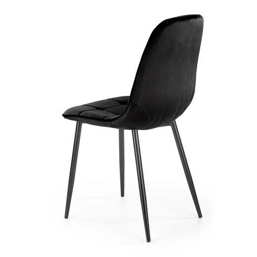 Czarne welurowe krzesło z pikowaniem - Volter Elior One Size Edinos.pl