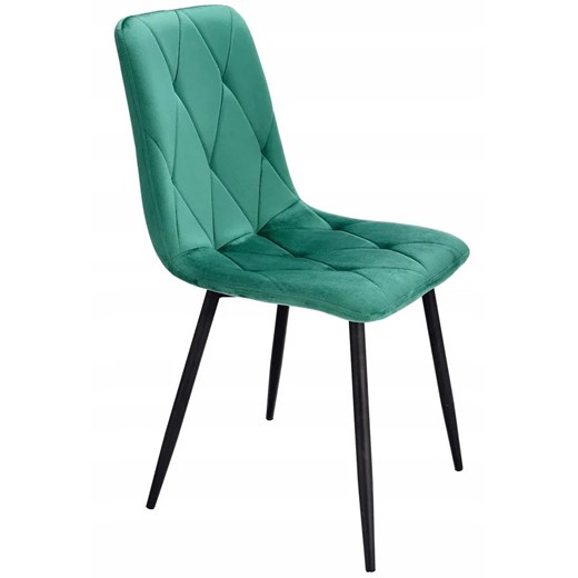 Zielone pikowane nowoczesne krzesło - Ormo ze sklepu Edinos.pl w kategorii Krzesła - zdjęcie 172263074