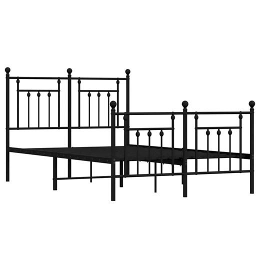 Czarne metalowe łóżko rustykalne 120x190cm - Velonis Elior One Size Edinos.pl
