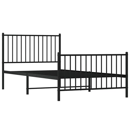 Czarne metalowe łóżko 100x200cm P6-T79 ze sklepu Edinos.pl w kategorii Łóżka i materace - zdjęcie 172263274